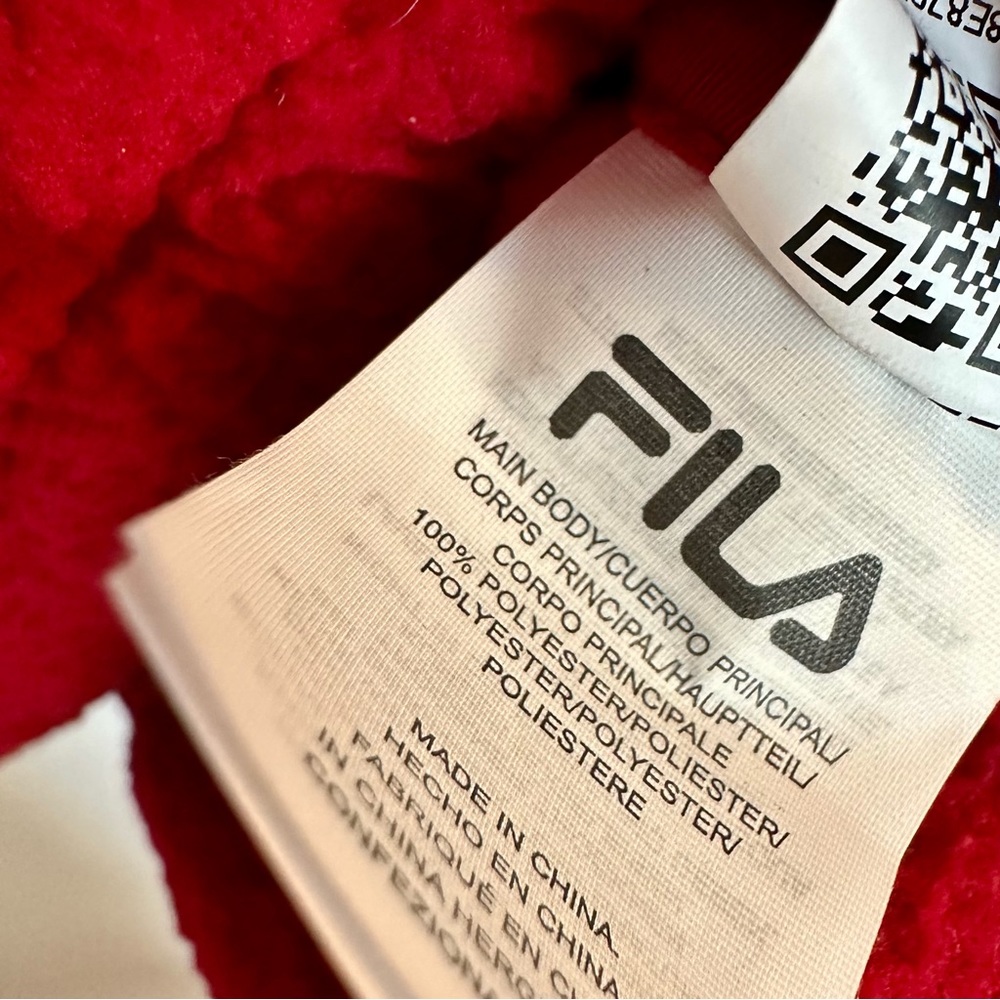 Fila Mens Size XXL Stefanos Sherpa Red Full Zip Fleece Jacket Football Season - Picture 3 of 8